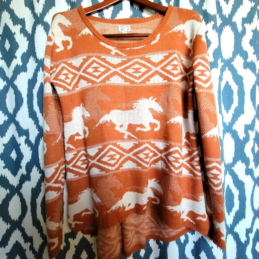 Horse print RVCA sweater